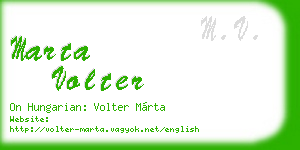 marta volter business card